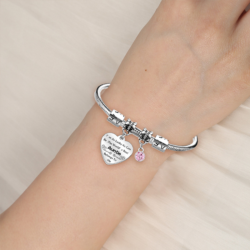 For Aunt - The Love Between Aunt & Niece Is Forever Pendant Bracelet