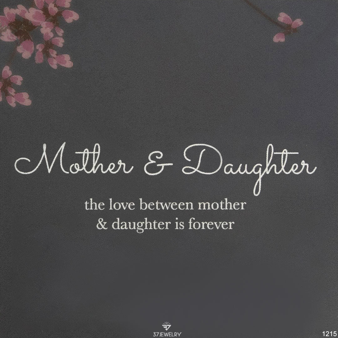 S925 The Love Between Mother & Daughter is Forever Two Circle Necklace