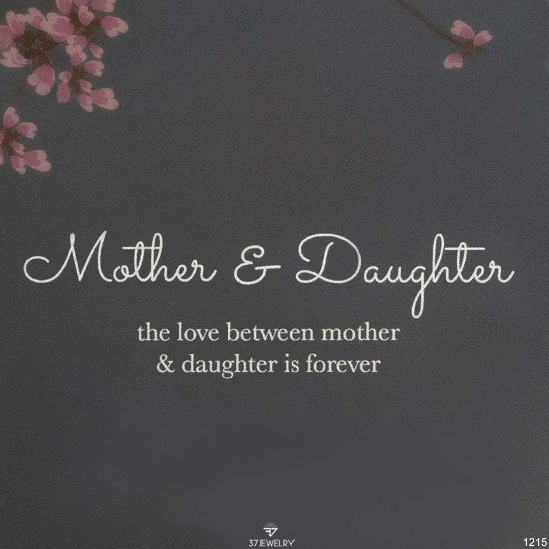 S925 The Love Between Mother & Daughter is Forever Two Circle Necklace
