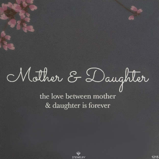 S925 The Love Between Mother & Daughter is Forever Two Circle Necklace