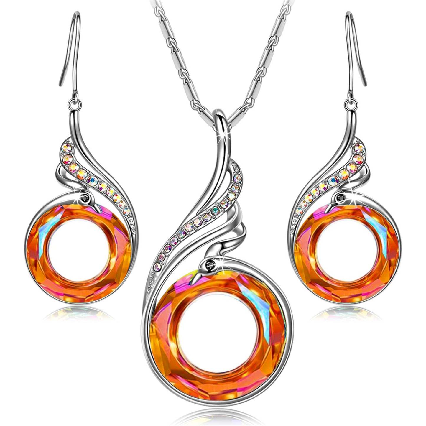 For Self - I Survived Because The Fire Inside Me Burns Brighter Than The Fire Around Me Crystal Necklace