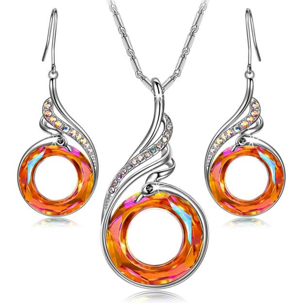 For Self - I Survived Because The Fire Inside Me Burns Brighter Than The Fire Around Me Crystal Necklace