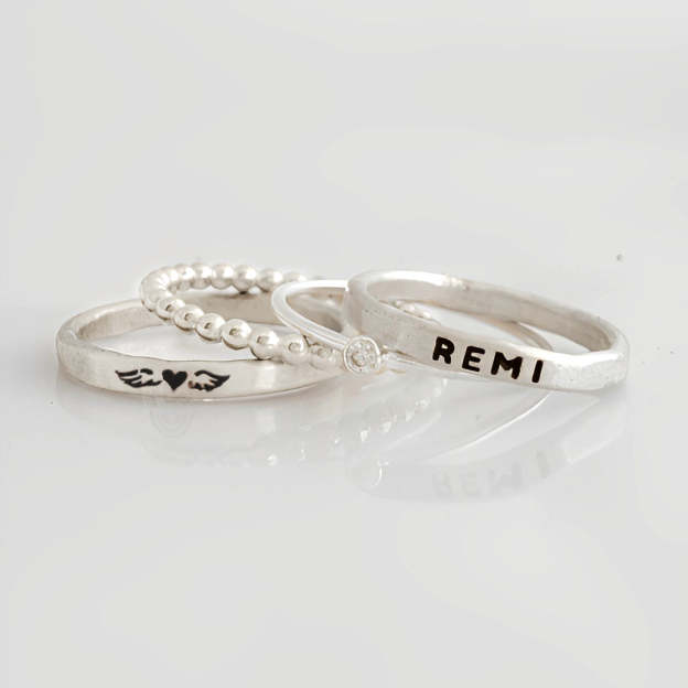 For Memorial - To My Father in Heaven Wings Ring