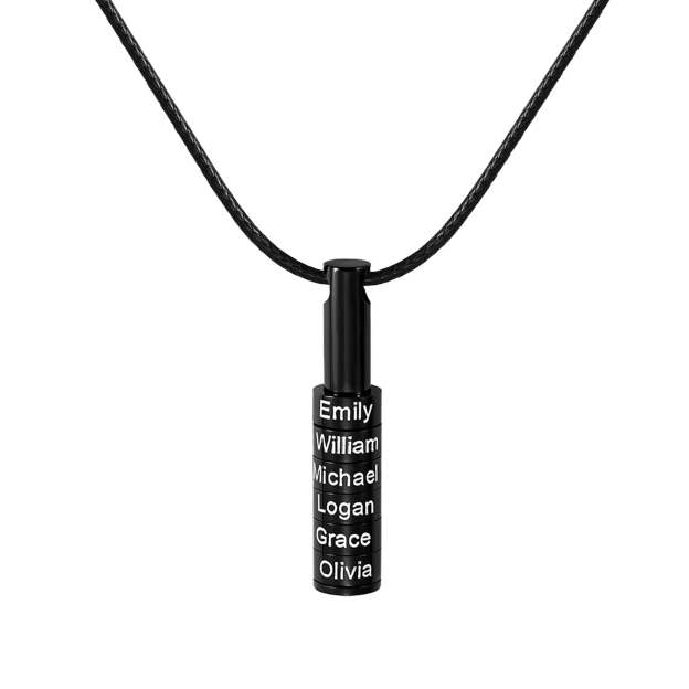 For Father - Cylinder Beads Name Custom Necklace