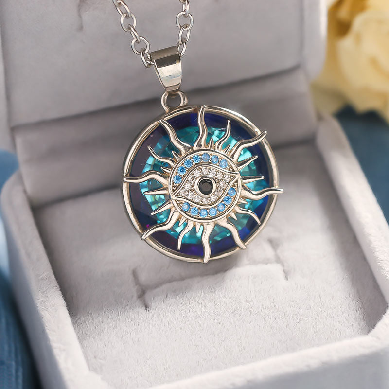 S925 May You Always be Protected Crystal Evil Eye Necklace