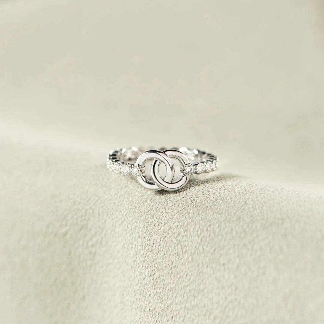 S925 Mother & Daughter interlocking ring