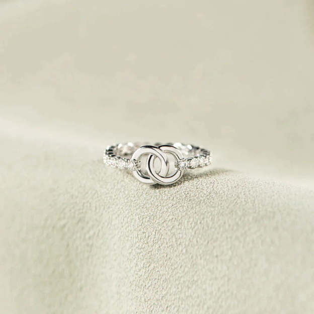 S925 Mother & Daughter interlocking ring