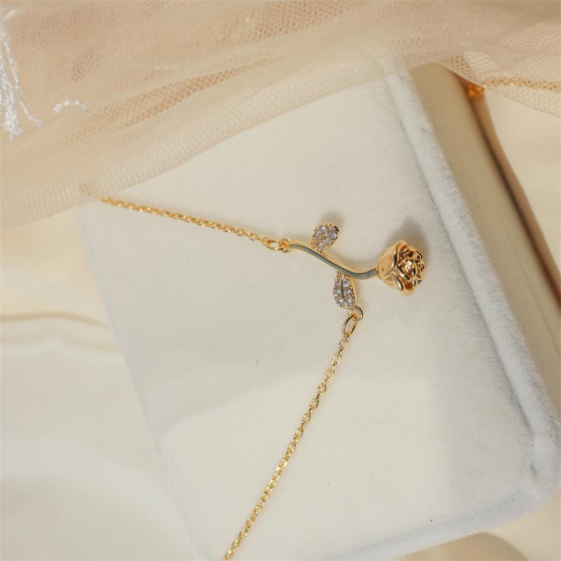 For Love - Golden Rose Necklace