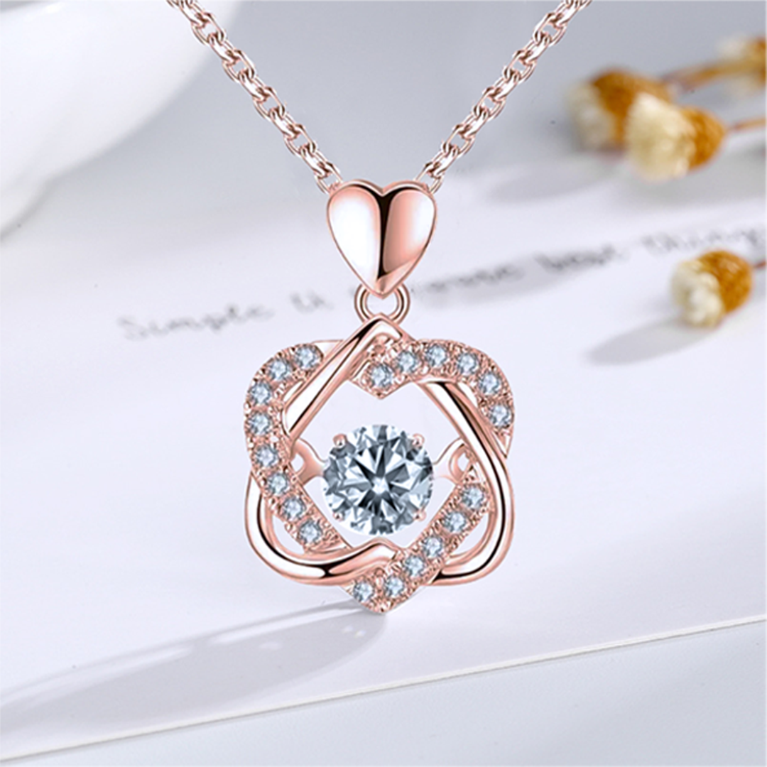 For Daughter-In-Law- S925 I Will Always Love You love Knot Necklace