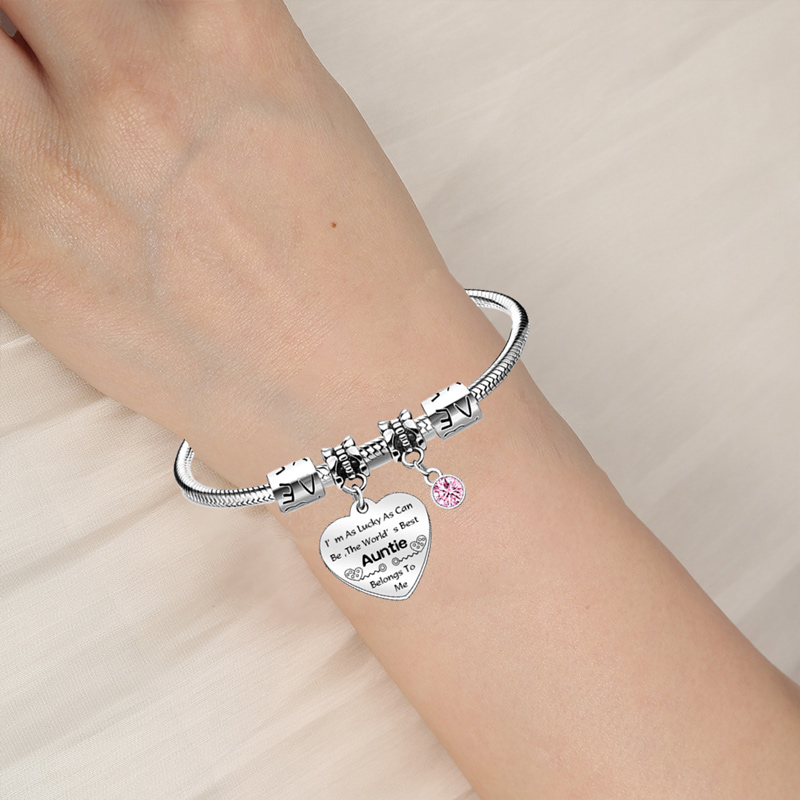 For Aunt - The Love Between Aunt & Niece Is Forever Pendant Bracelet