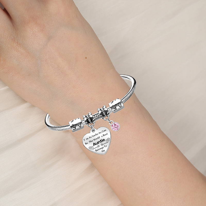 For Aunt - The Love Between Aunt & Niece Is Forever Pendant Bracelet