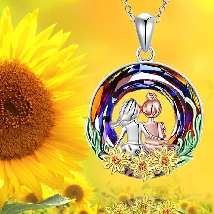 For Friend - S925 A friend  is God's Way of Proving He doesn't Want Us to Walk Alone Crystal Necklace