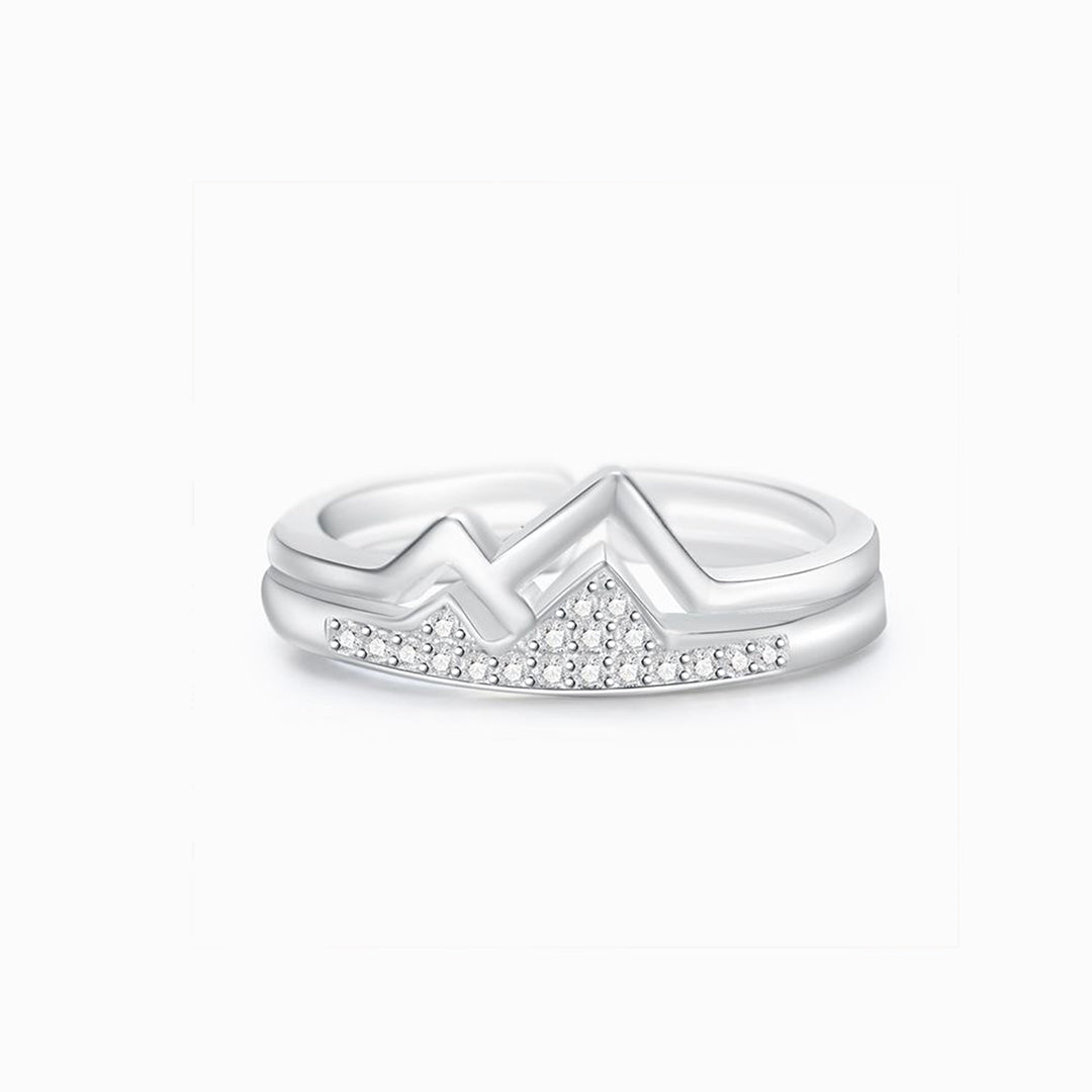 For Daughter - S925 Life May not Get Easier but You Always Get Stronger Climb Pave Mountain Ring
