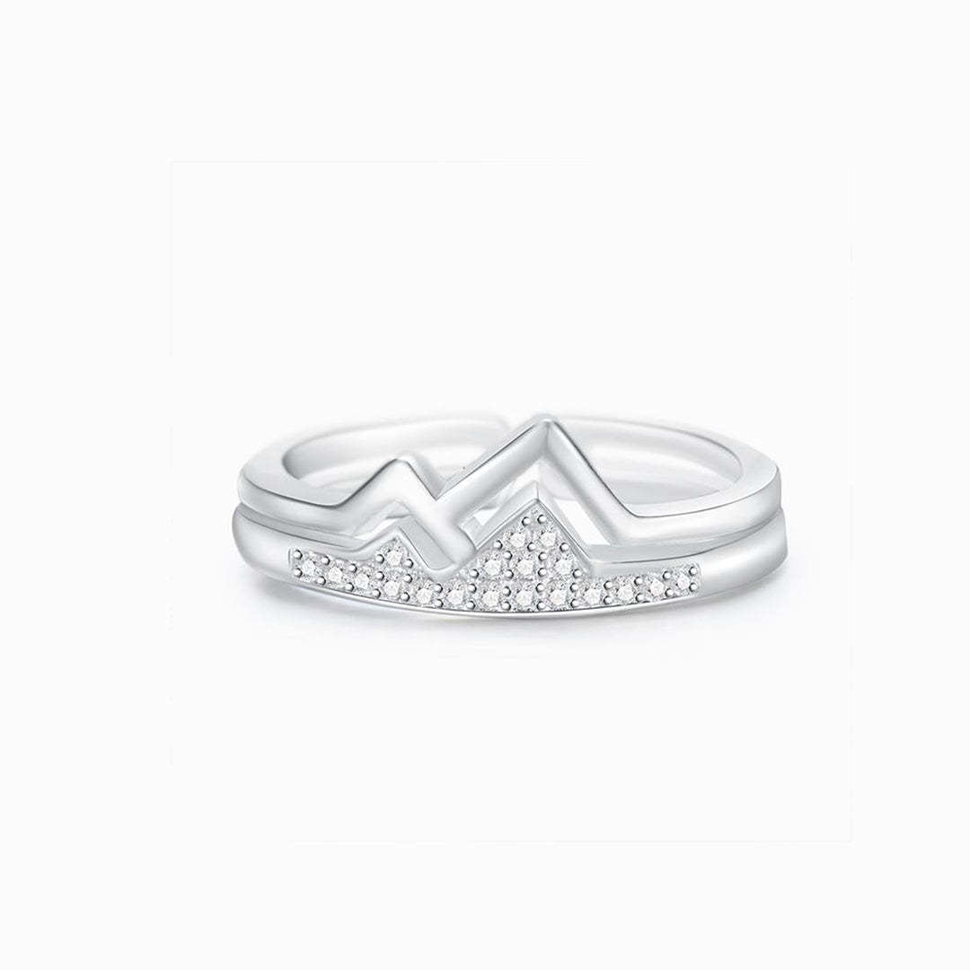 For Daughter - S925 Life May not Get Easier but You Always Get Stronger Climb Pave Mountain Ring