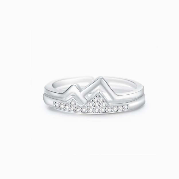 For Daughter - S925 Life May not Get Easier but You Always Get Stronger Climb Pave Mountain Ring