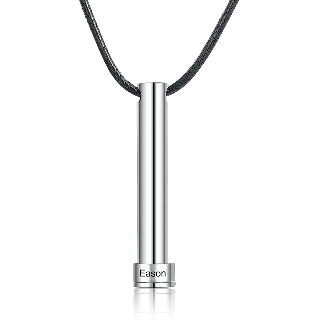 For Father - Cylinder Beads Name Custom Necklace
