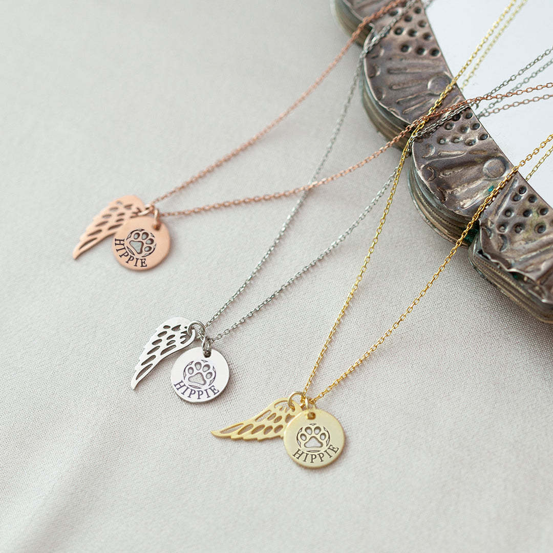For Memorial - S925 You Will Never Leave My Heart Pet Name Custom Necklace
