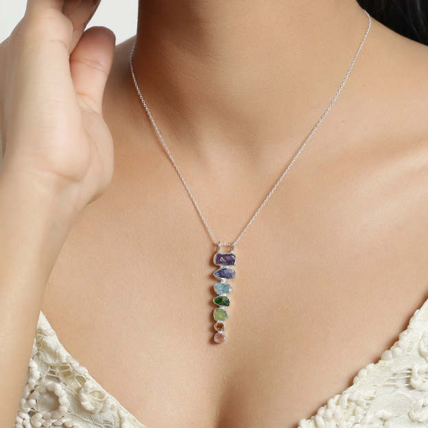 Breathe in Breathe out Move on Crystal Necklace