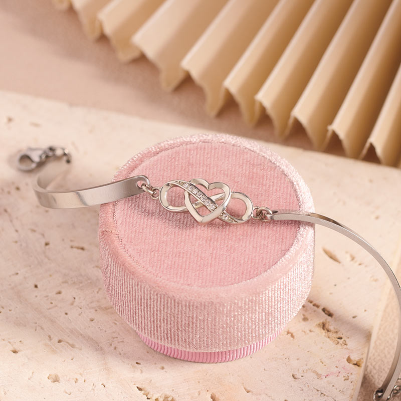 For Love - I Love You Forever and Always Infinity Heart Bracelet