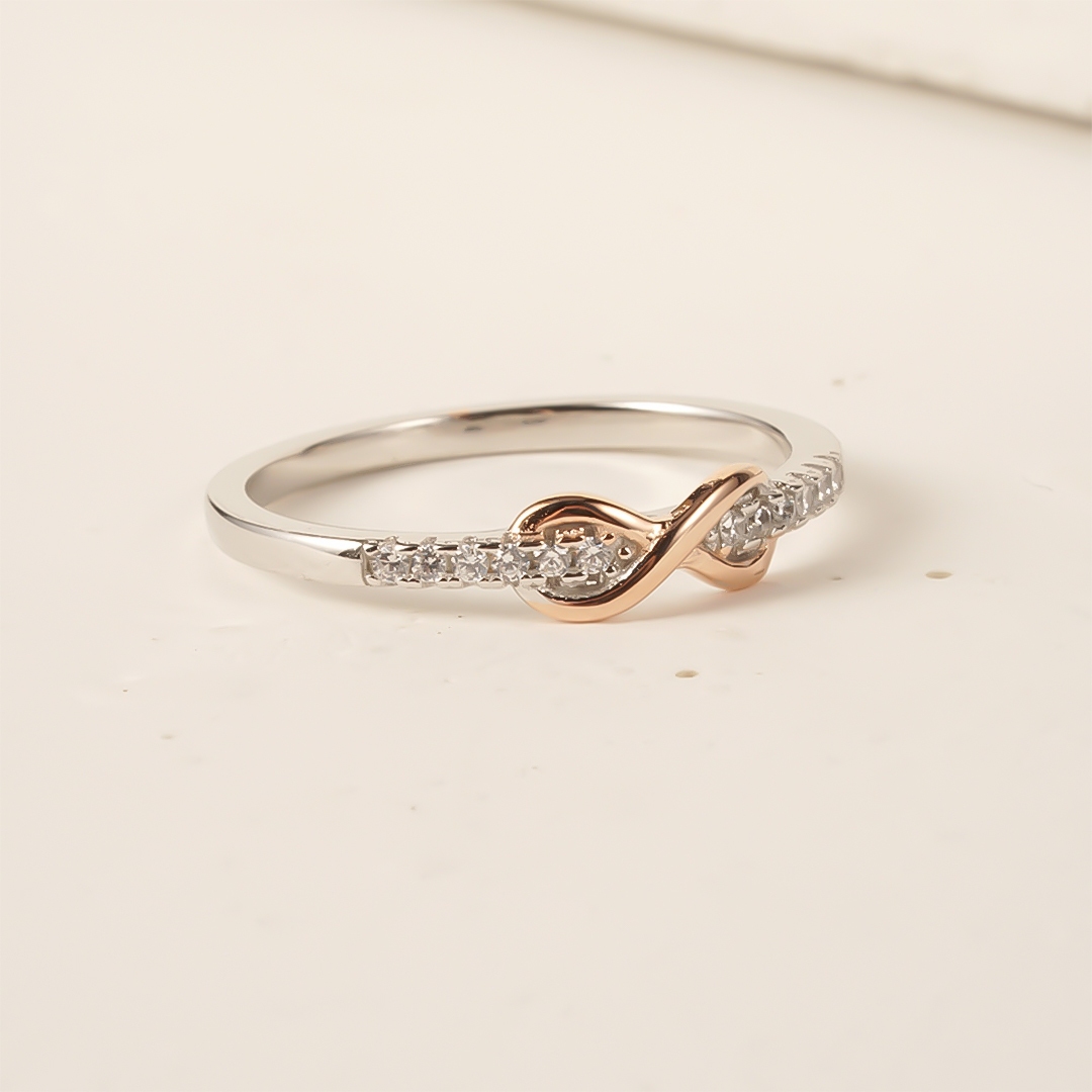 S925 Aunt And Niece Forever Linked Together Infinity Ring