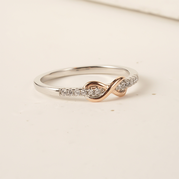 S925 Aunt And Niece Forever Linked Together Infinity Ring