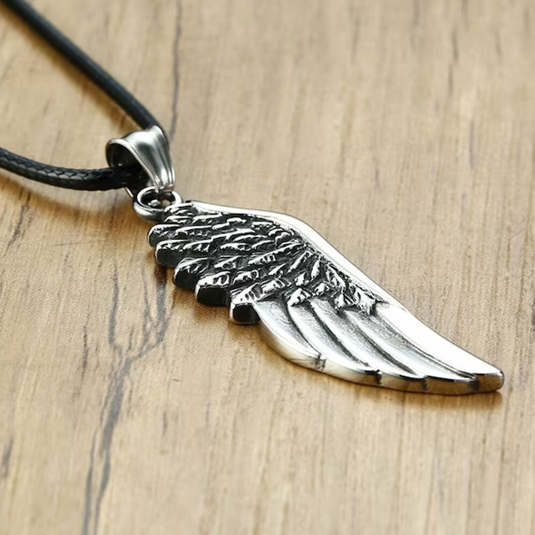For Memorial - There's No One Who Misses You More Than Me Men's Wings Necklace