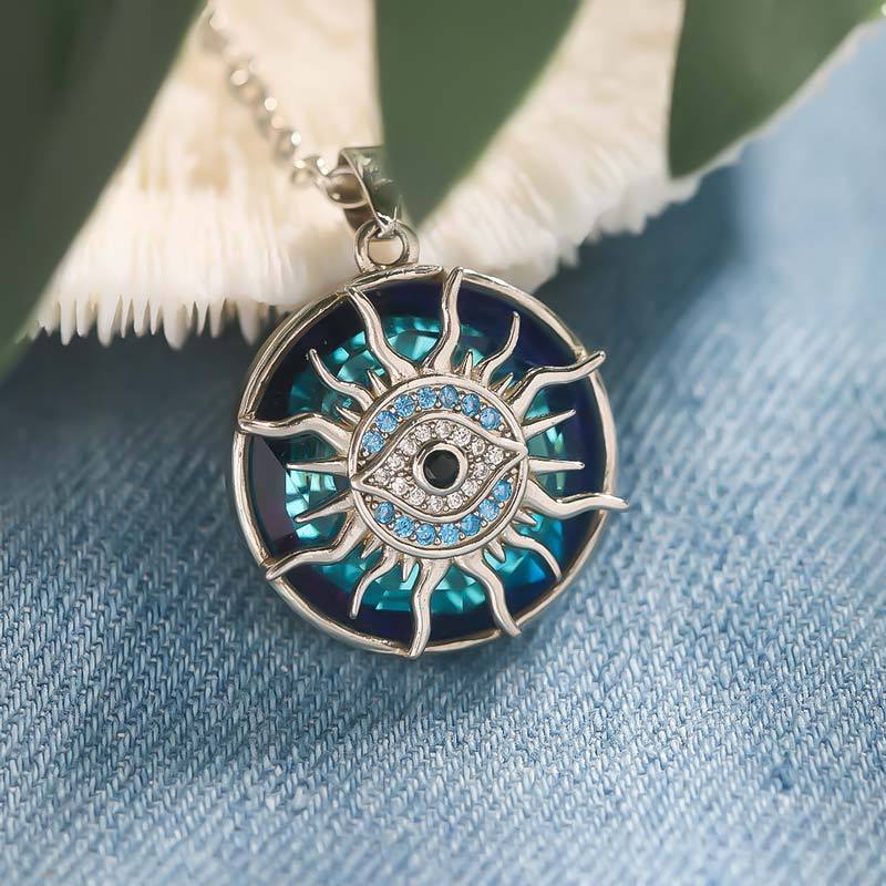 S925 May You Always be Protected Crystal Evil Eye Necklace