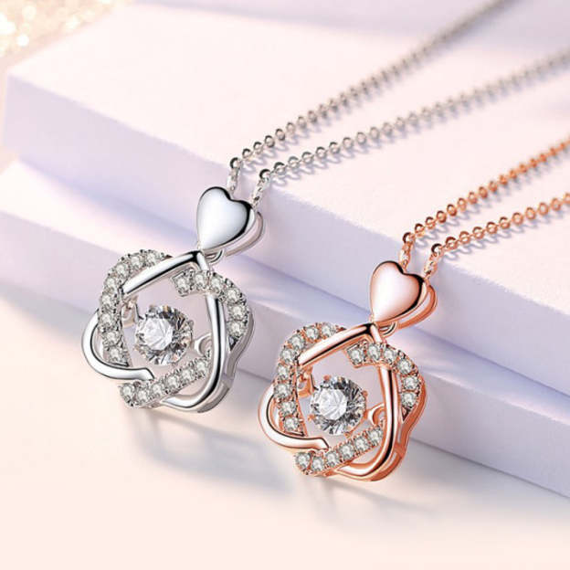 For Daughter - S925 We Are Forever Linked Together Love Knot Necklace