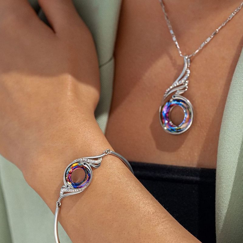 For Self - I Survived Because The Fire Inside Me Burns Brighter Than The Fire Around Me Crystal Necklace