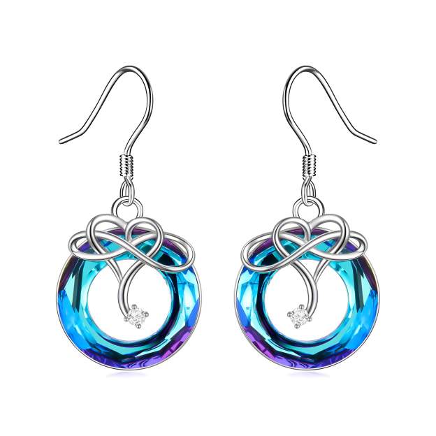 S925 I Love You until Infinity Runs Out Crystal Infinity Earrings