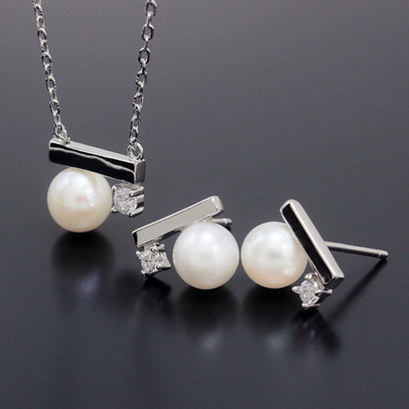 S925 Life is 90% How You React it Pearl Balance Necklace