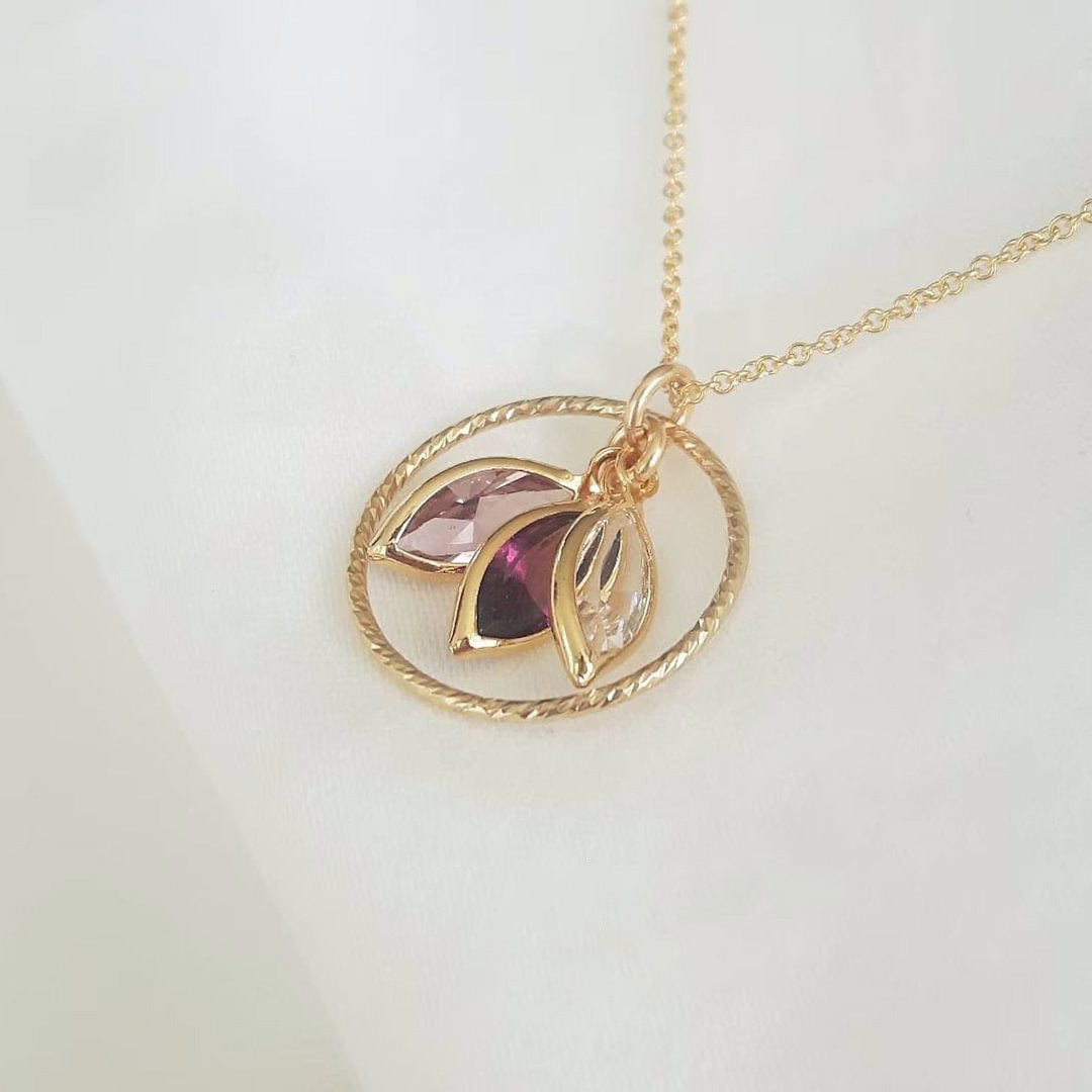 Personalized Family Birthstone Necklace