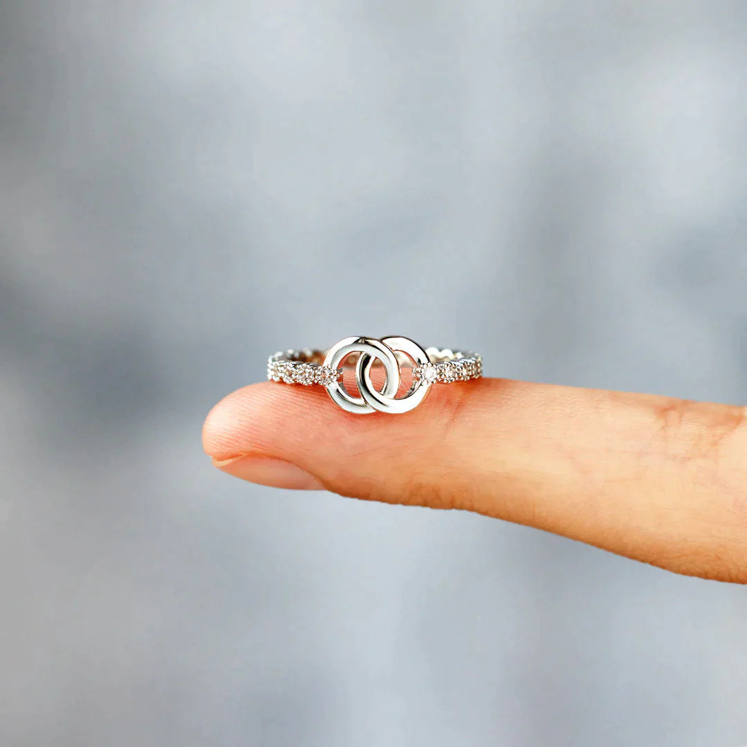 S925 Mother & Daughter interlocking ring