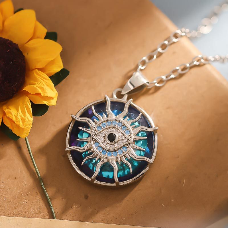 S925 May You Always be Protected Crystal Evil Eye Necklace