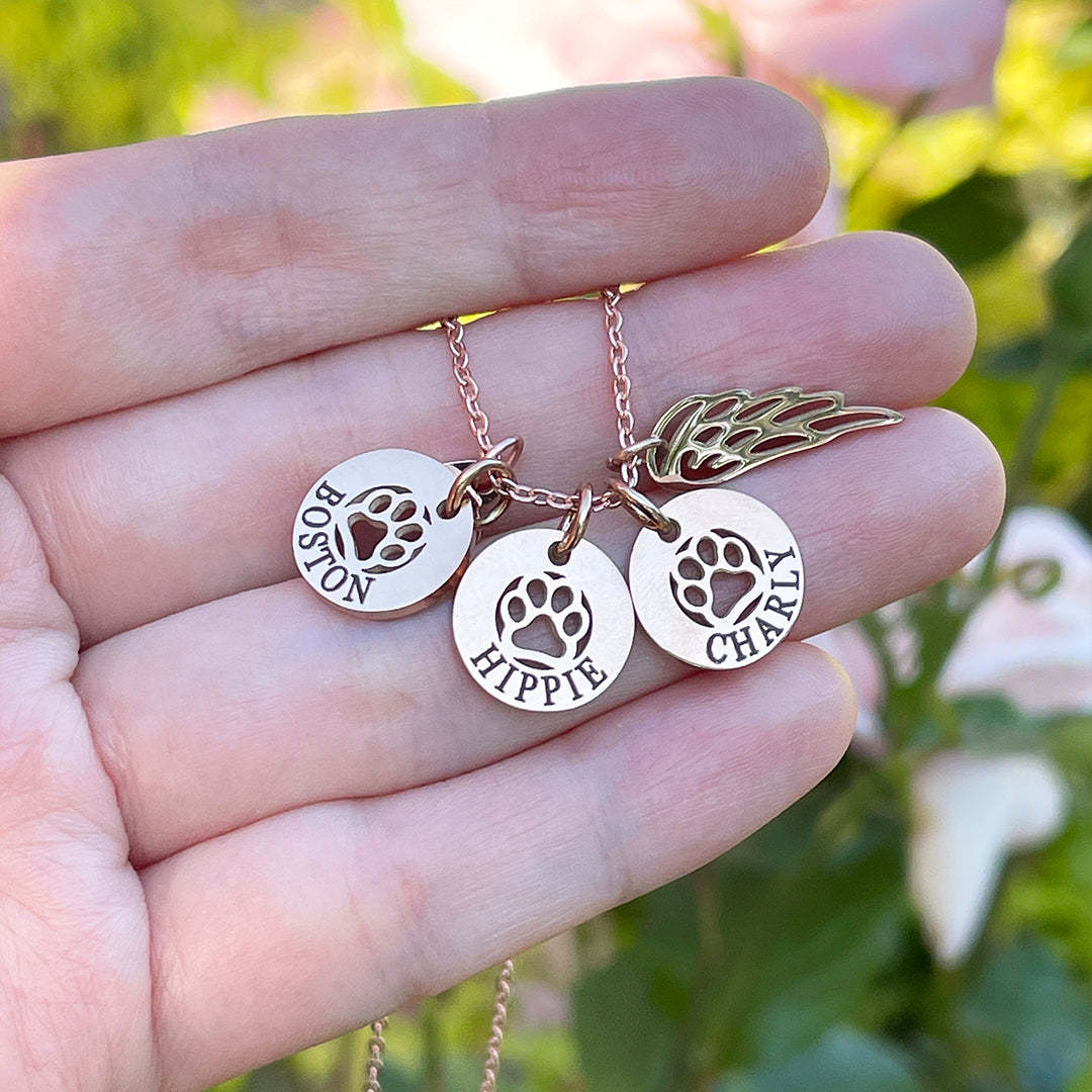 For Memorial - S925 You Will Never Leave My Heart Pet Name Custom Necklace