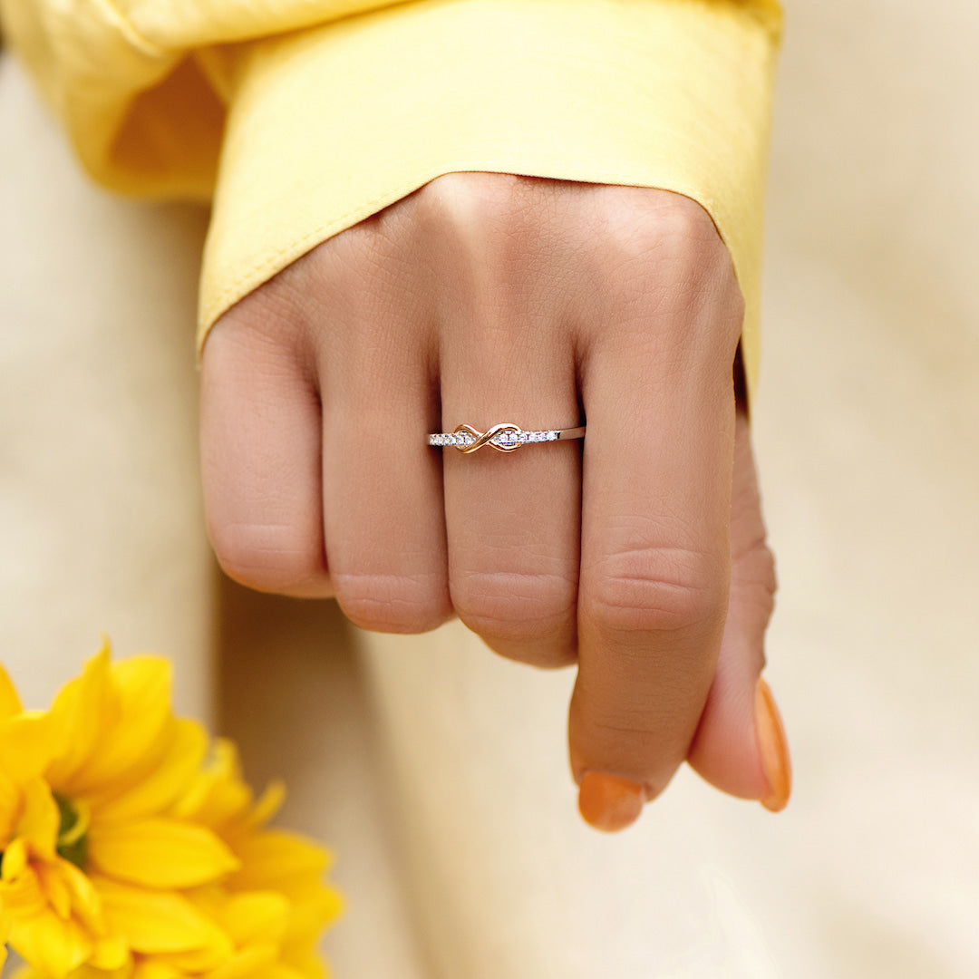 S925 Aunt And Niece Forever Linked Together Infinity Ring