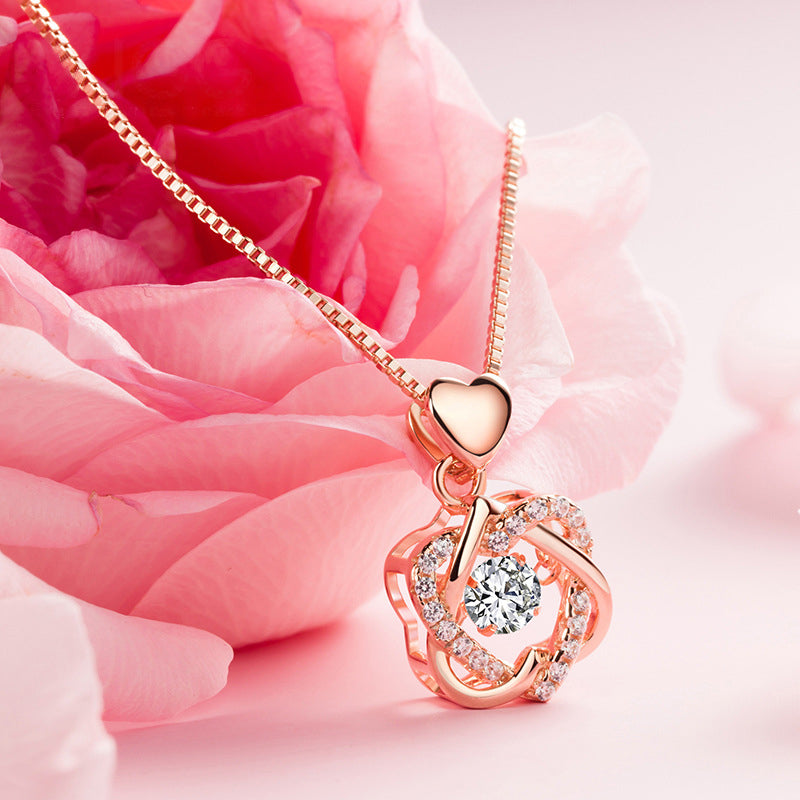 For Daughter - S925 We Are Forever Linked Together Love Knot Necklace