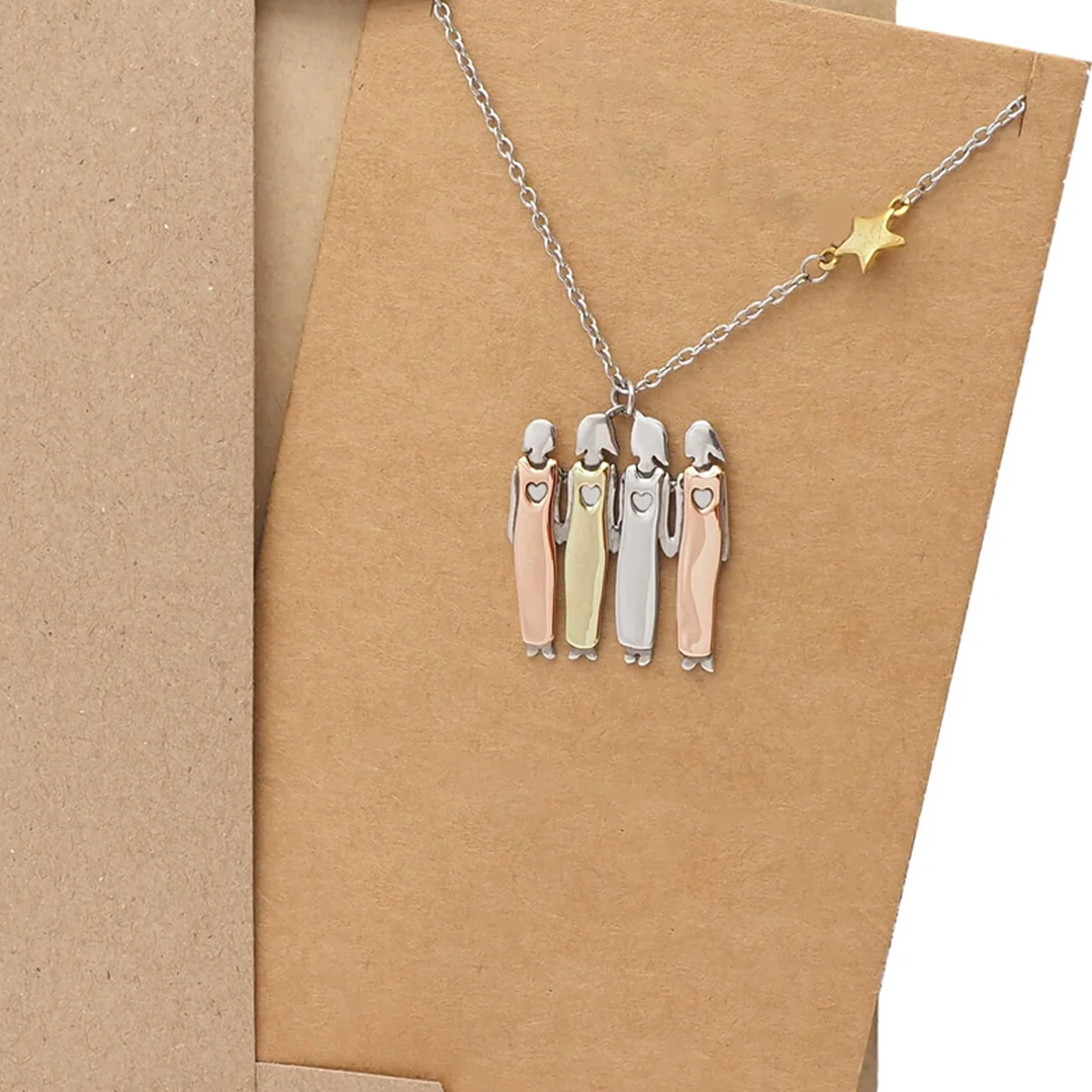 For Friend - Thank You For Being My Unbiological Sister Sister Star Pendant Necklace