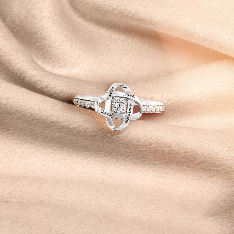 For Grandmother - Knot Name Custom Ring