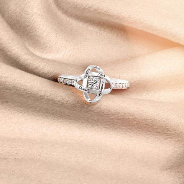 For Grandmother - Knot Name Custom Ring