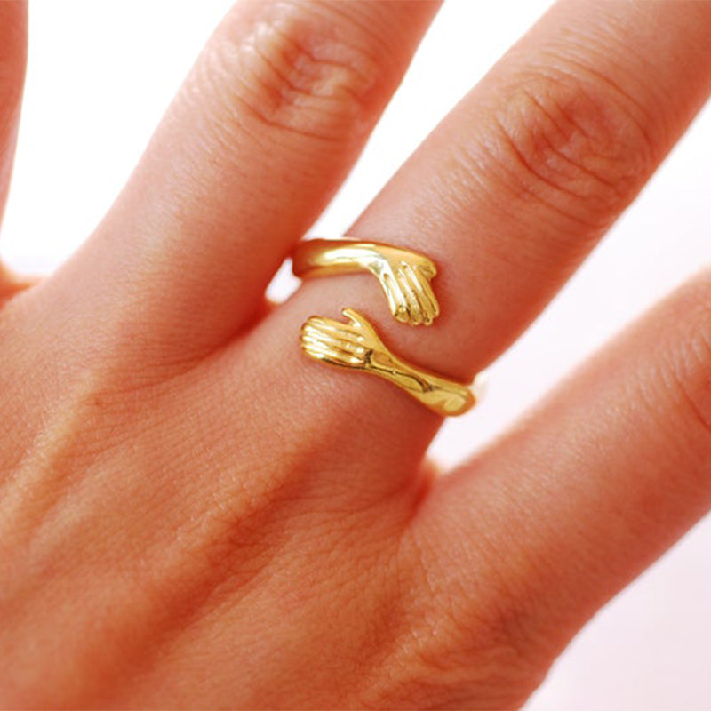 For Granddaughter- S925 Live Fully Love Freely Give Hug Always Hug Ring