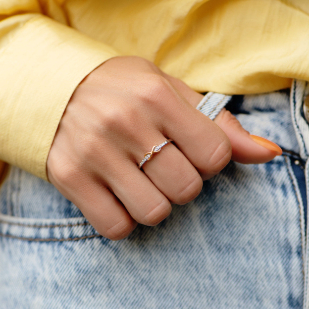 S925 Aunt And Niece Forever Linked Together Infinity Ring