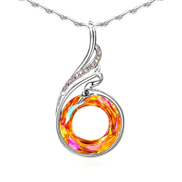 For Self - I Survived Because The Fire Inside Me Burns Brighter Than The Fire Around Me Crystal Necklace