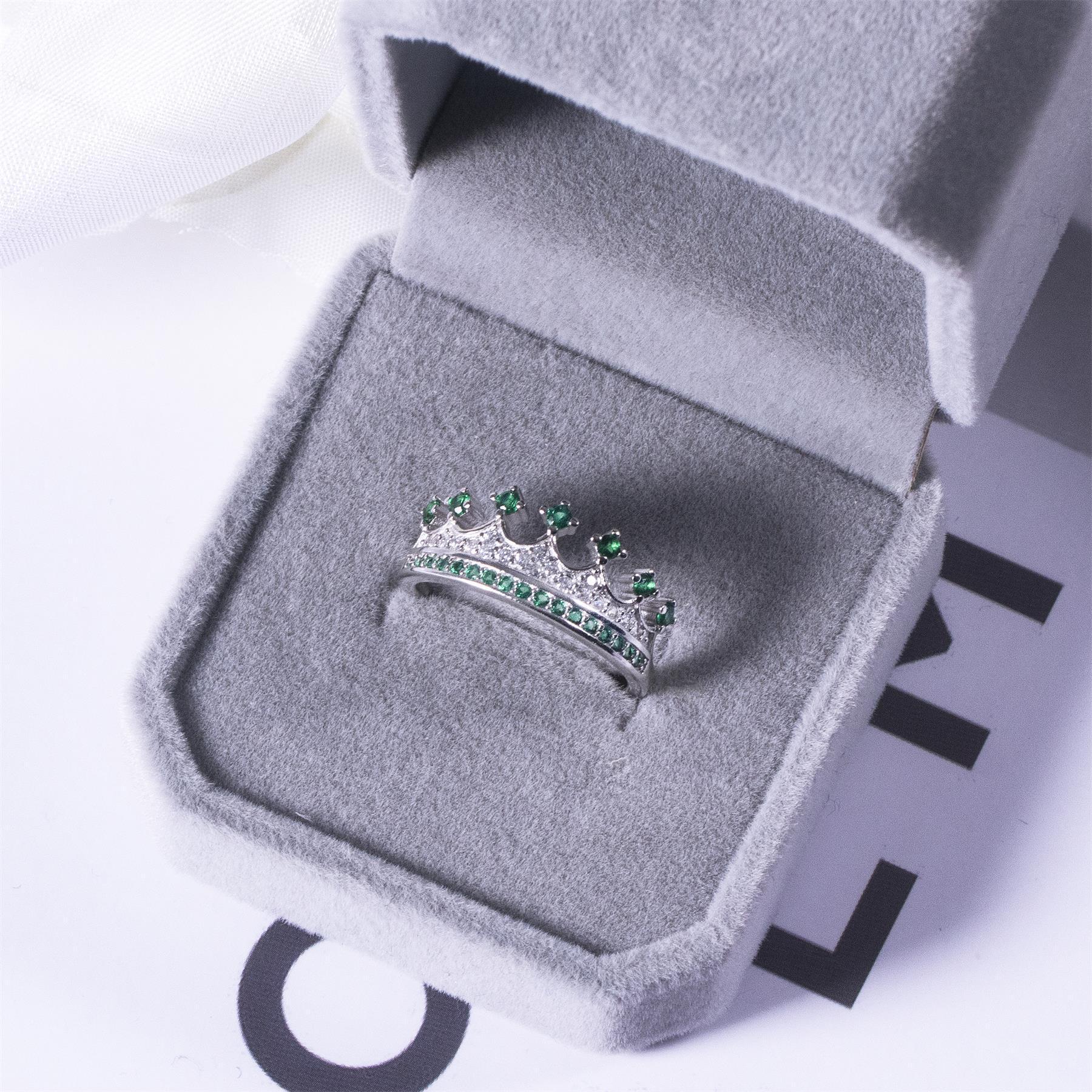 S925 The Green Crown Ring