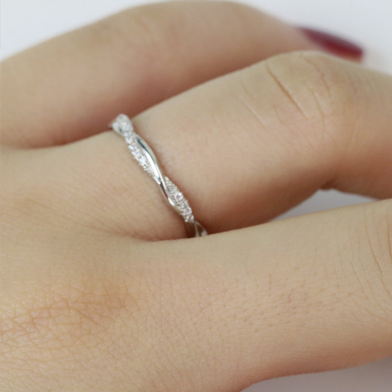For Love - S925 I Love You Until Infinity Runs Out Twists And Turns Ring