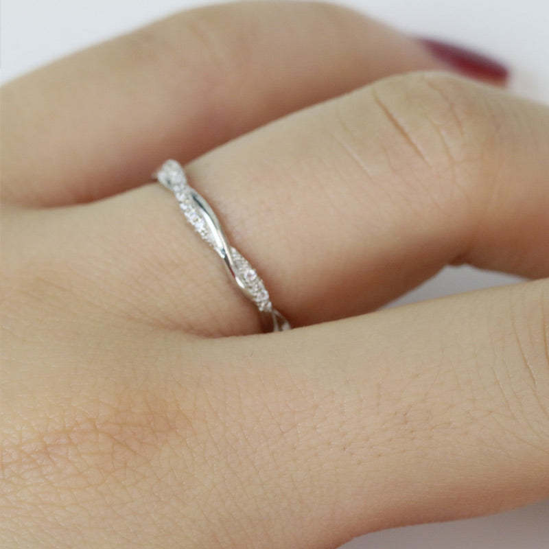 For Love - S925 I Love You Until Infinity Runs Out Twists And Turns Ring