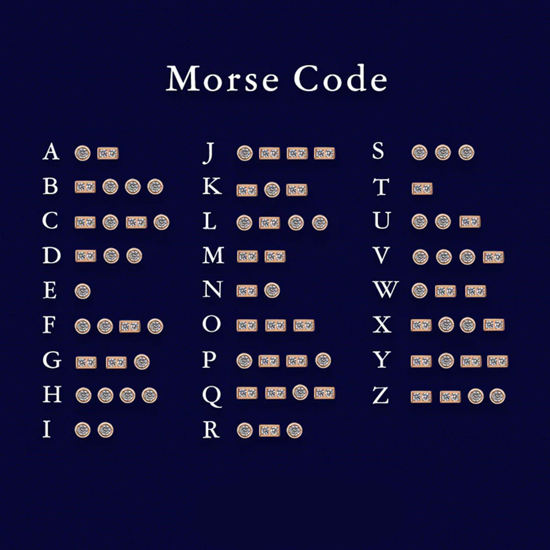 I Love You Diamond Morse Code Ring