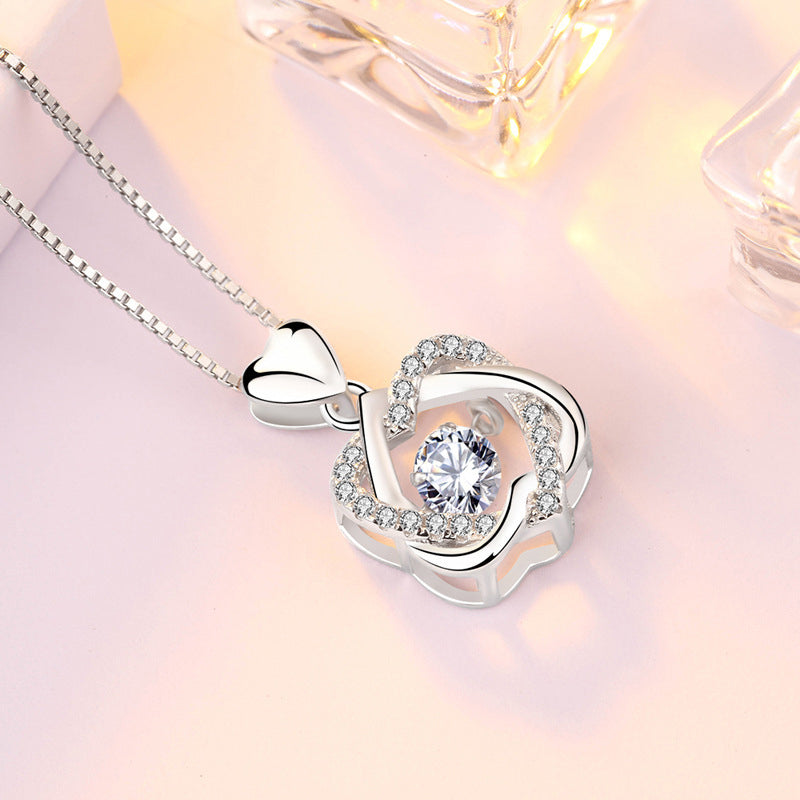 For Daughter - S925 We Are Forever Linked Together Love Knot Necklace