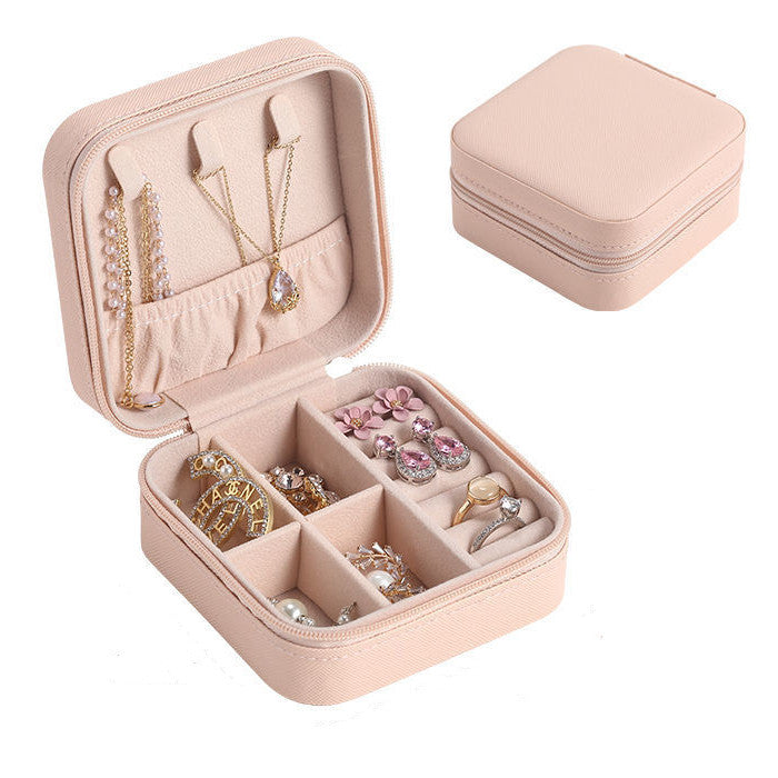Pink Zipper Storage Jewelry Pack