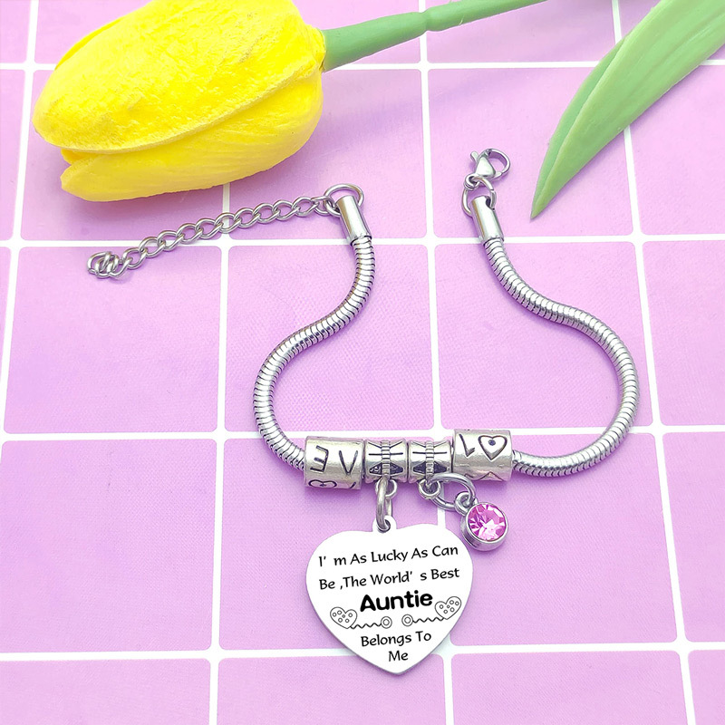 For Aunt - The Love Between Aunt & Niece Is Forever Pendant Bracelet
